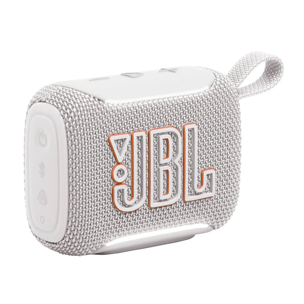 JBL Go 5 - Ultra-Portable Waterproof & Drop-Proof Bluetooth Speaker with JBL Legendary Sound & Ambient Edge Lighting, AirTouch Instant Stereo Pairing or Link Multiple Compatible Speakers via Auracast (White)
