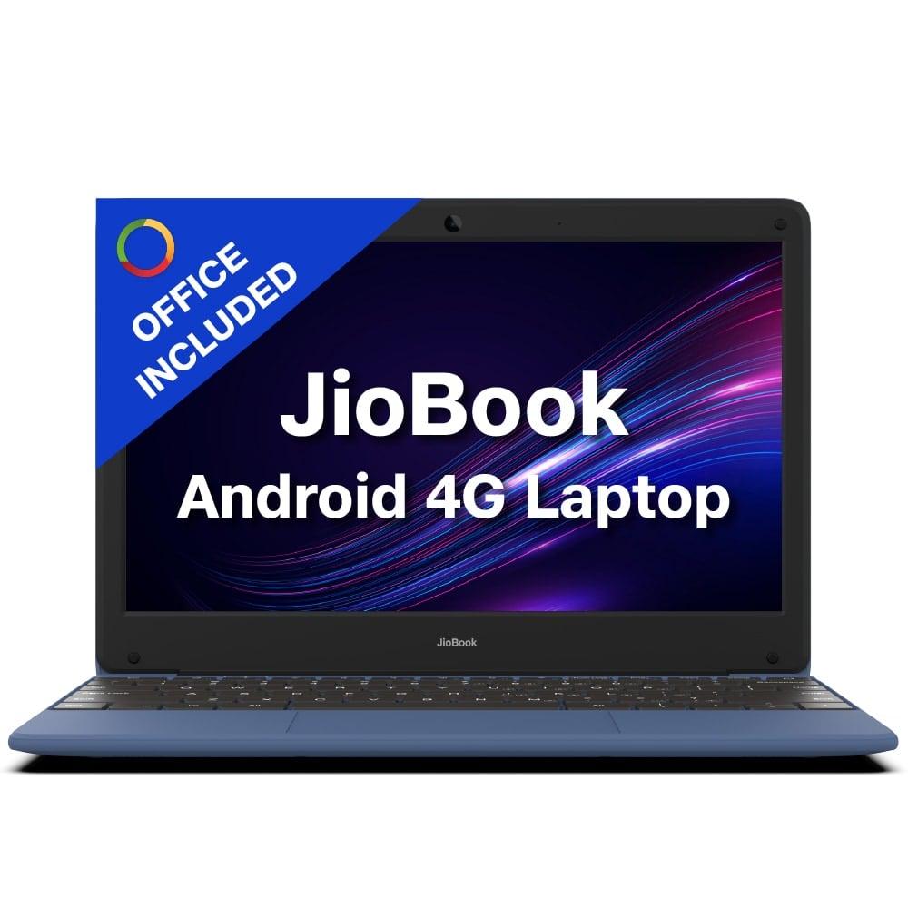 JioBook 11 with Lifetime Office/Android 4G Laptop Mediatek 8788 (JioOS)/Octa-core/4GB RAM/64 eMMC Storage/Thin and Light Laptop (11.6 inch, 990 grams)/Dual band WiFi + SIM/Blue