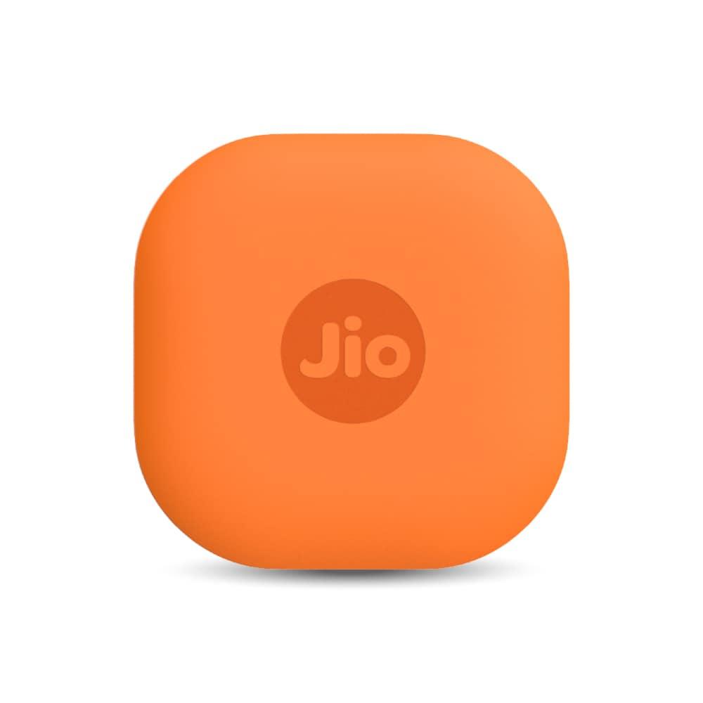 JioTag Go Orange for Android, India's First Android Tag, Google Find Hub Item Finder, Worldwide tracking for Keys, Wallets, Luggage, Gadgets and more, 1+1 Year Battery, No SIM Needed, 120 db Sound, Bluetooth v5.3