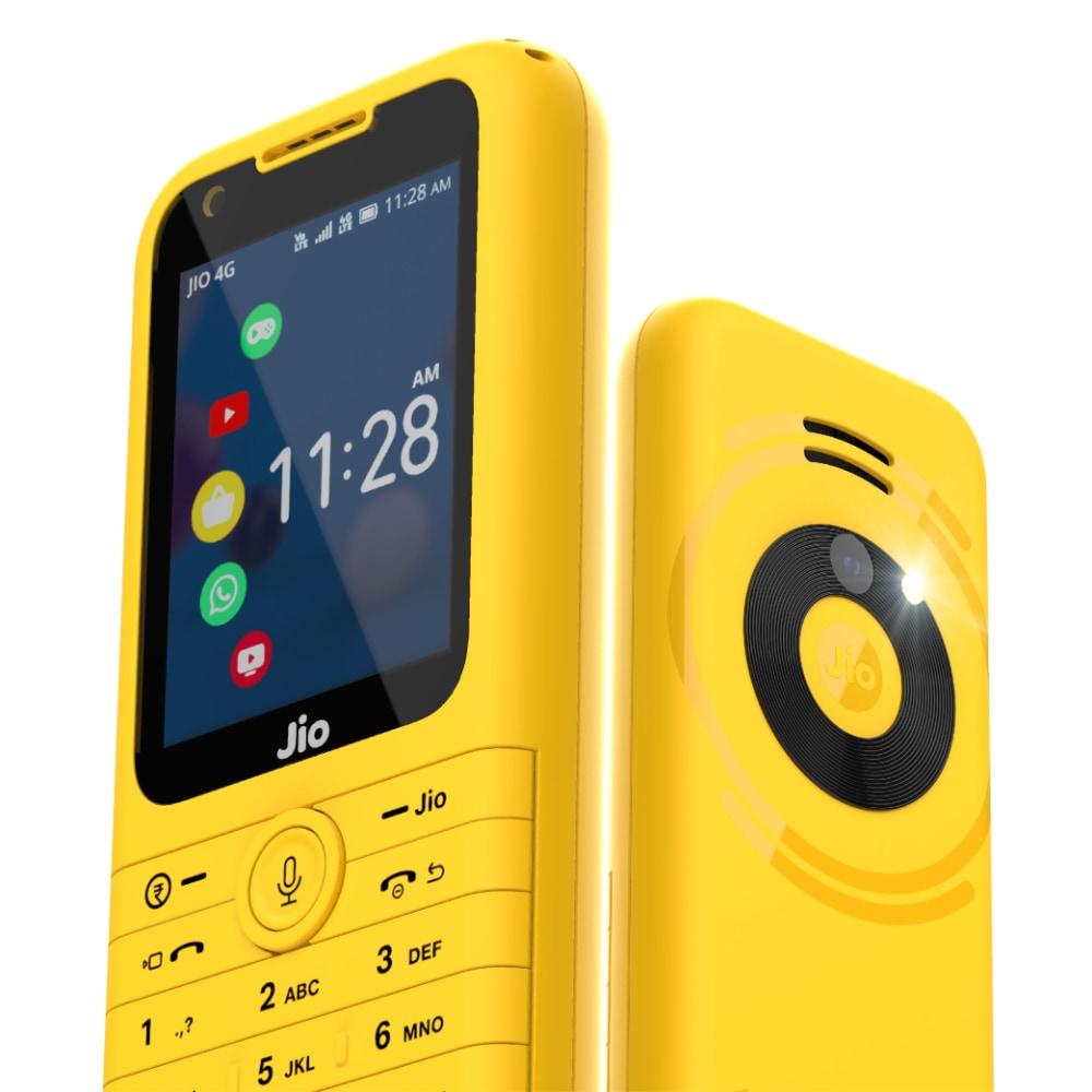 JioPhone Prima 4G Premium Design Phone with Youtube JioChat, Jio TV, JioCinema, JioSaavn, Jio Pay (UPI), Powerful 1800 mAh Battery, LED Torch, Digital Camera, Yellow, Locked for JioNetwork