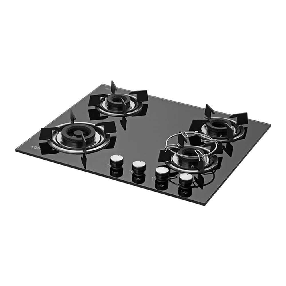 Kaff HBR 604A 4 Burner Built-in Hob with Auto Electric Ignition, Black