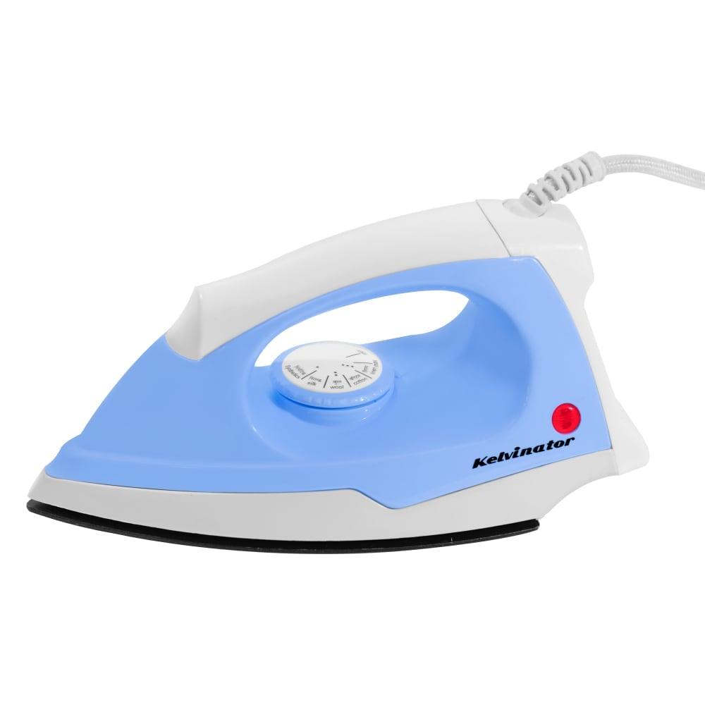 Kelvinator KDIP11011 Dry Iron With 1100W, Weilburger Dual Coated Soleplate, Adjustable Temperature Control, 2 Years Manufacturer Warranty, Blue and White