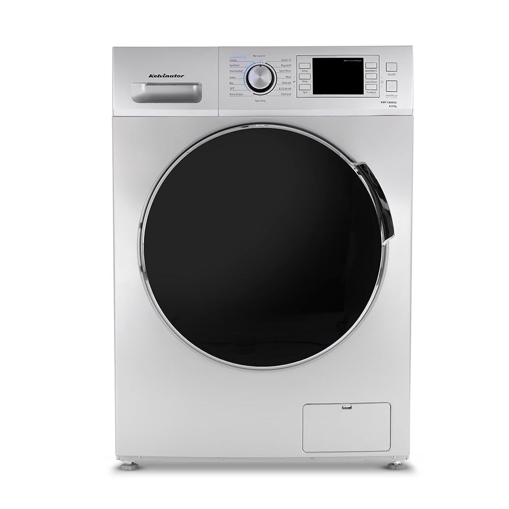Kelvinator 7.0 Kg Front Load Fully-Automatic Washing Machine, KWF-C700SG, Silver and Grey