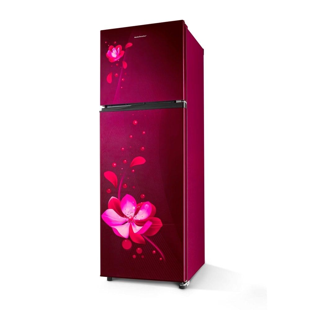 Kelvinator 255 Litre 2 Star Double Door Convertible Refrigerator, Mangolia Maroon, KRF-G260RBVMMZ