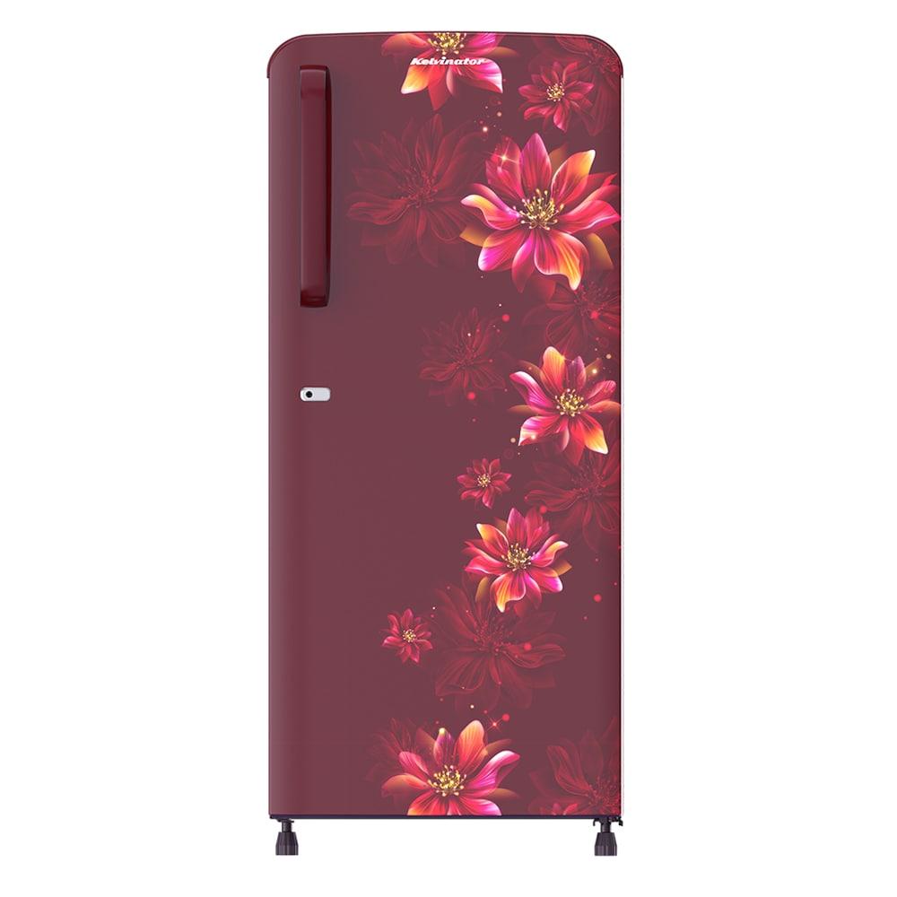 Kelvinator 187 litres 2 Star Single Door Refrigerator, Kelly Wine KRD-F200EBPKWS