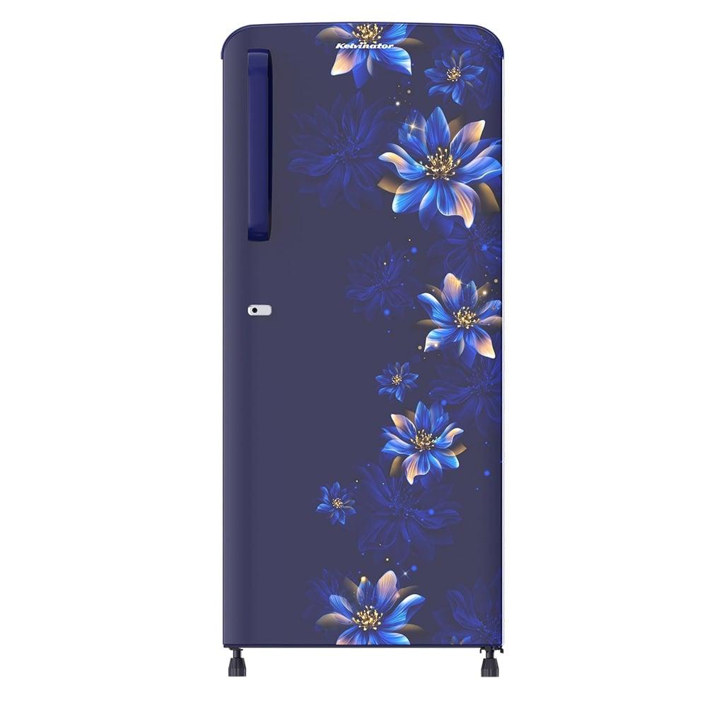 Kelvinator 187 litres 2 Star Single Door Refrigerator, Kelly Blue KRD-F200EBPKBS