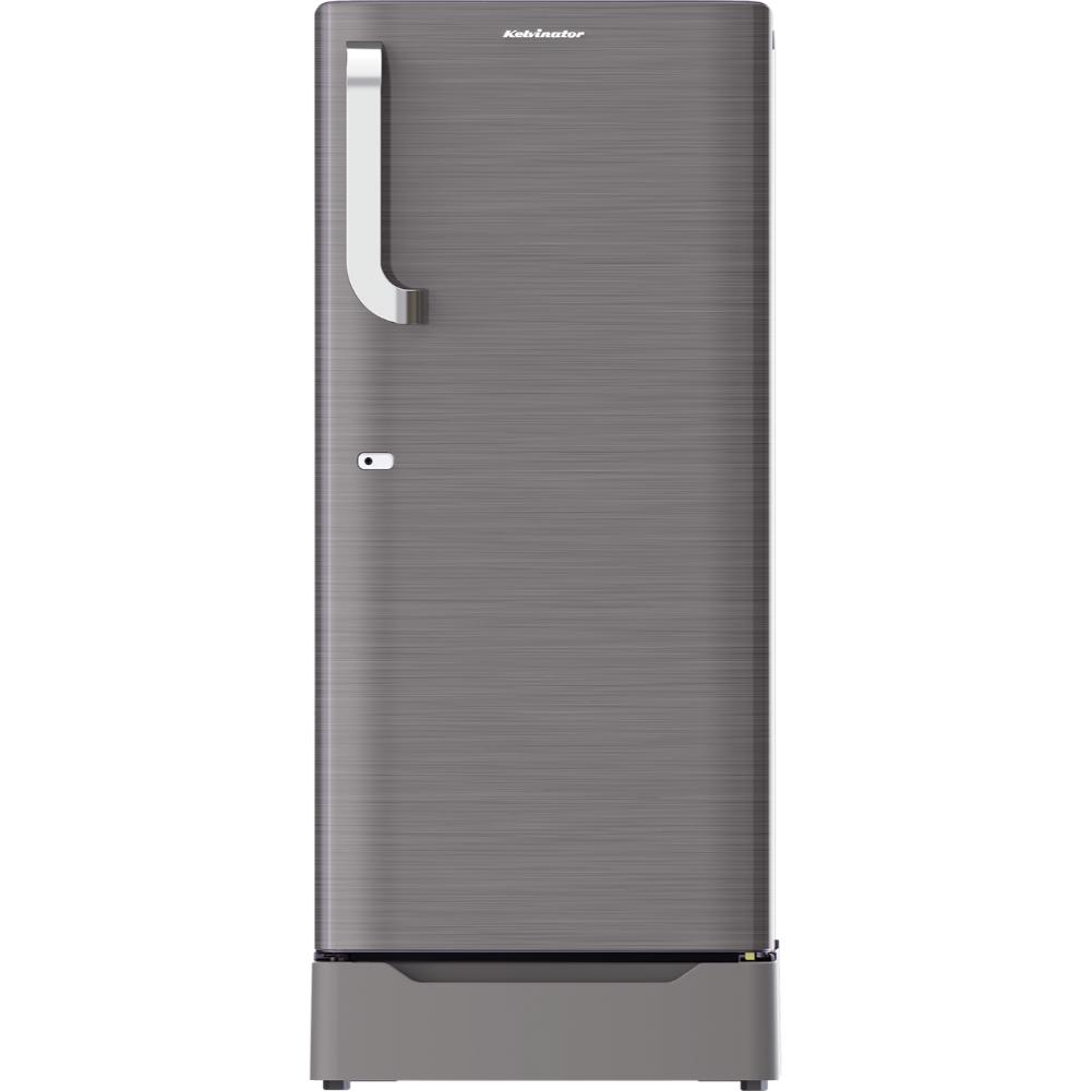 Kelvinator 201 L 2 Star Single Door Direct Cool Refrigerator with 90 Mins Fast Freezing Technology, 10 Days Milk Preservation, vFresh Technology, Inox, KRD-F211EBPHGS