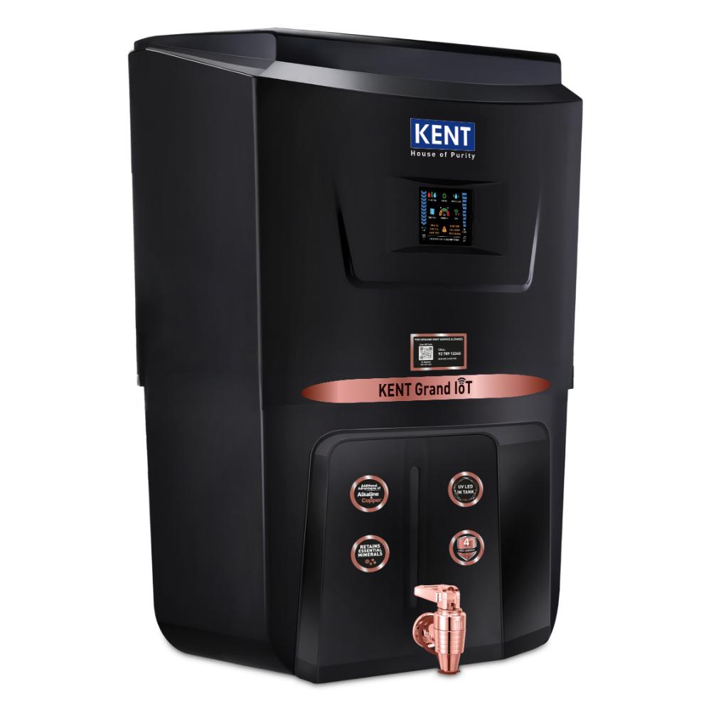 Kent Grand IoT 8 L RO+UV+UF+TDS Control+Alkaline+Copper Water Purifier, Black