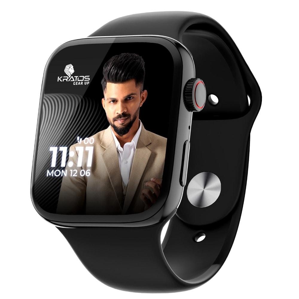Kratos SW15 Smartwatch, 4.69 cm (1.85 inch) HD Display, Bluetooth Calling, IP67 Water Resistant, Long Battery Life, 25+ Sport Modes, SpO2 & Health Monitoring, Smart Watch with 200+ Watch Faces