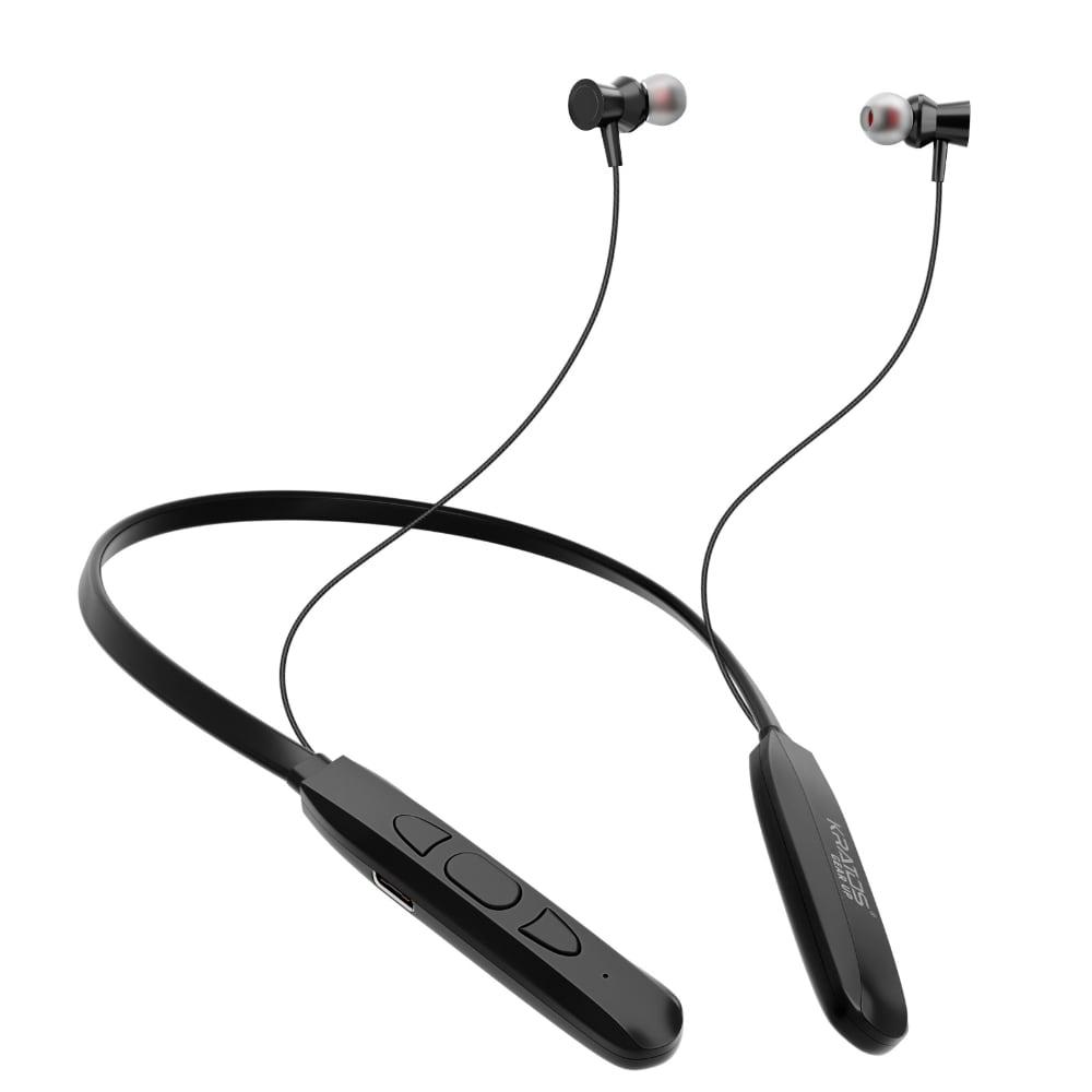 Kratos Impulse pro Bluetooth Neckband with 13 mm Drivers, Rich Music Experience, 30 Hours Playtime, Type C Fast Charging, Voice Assistant and IPX4 Water Resistant, Black