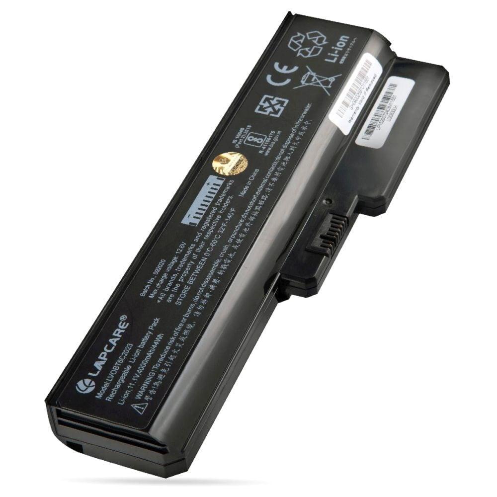 Lapcare LVOBT6C2023 6-Cell 4000mAh Laptop Battery, Black