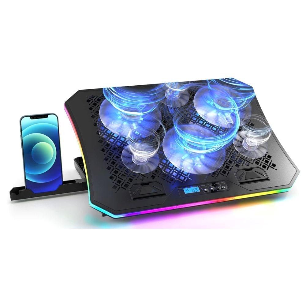 Lapcare Winner Pro LPC-112 RGB Laptop Cooling Pad with 6 Fans for Upto 48.26 cm (19 inch) Laptop, Black