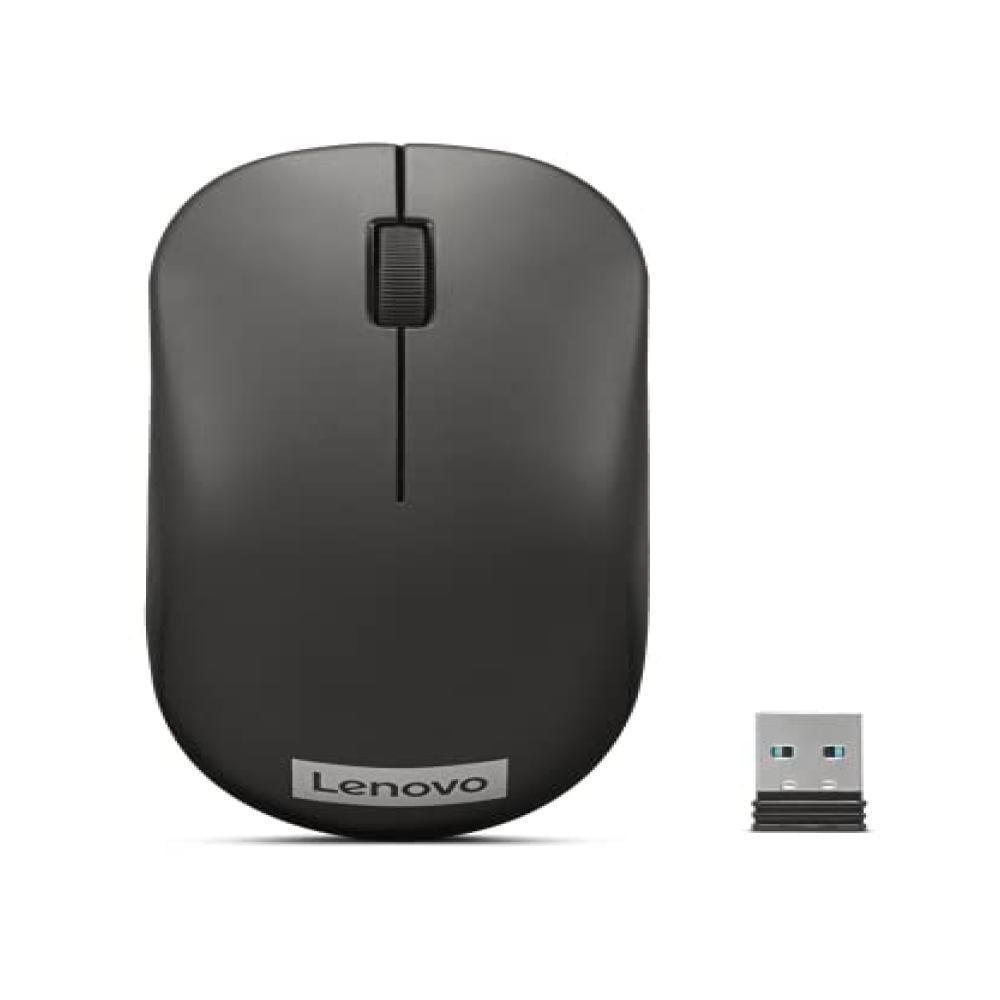 Lenovo 130 Wireless Compact Mouse, 1K DPI Optical sensor, 2.4GHz Wireless NanoUSB, 10m range, 3 Button (left,right,scroll) upto 3M left/right clicks, 10 Month Battery, Ambidextrous, Ergonomic