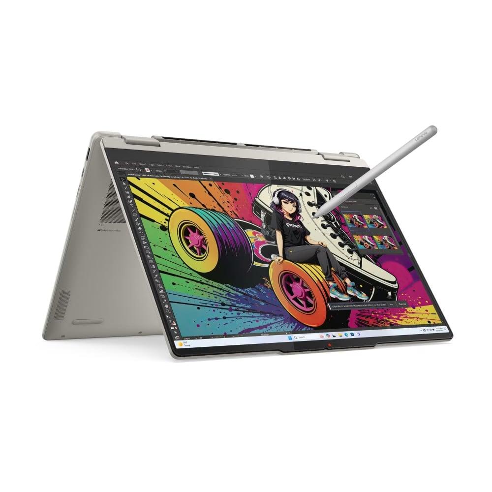 Lenovo Yoga 7 2-in-1 14AKP10 Convertible Laptop (AMD Ryzen AI 7 350/24 GB/1 TB SSD/Integrated AMD Radeon 860M Graphics/Windows 11 Home/Office Home & Student 2024/OLED), 35.81 cm - 14 inch, Seashell