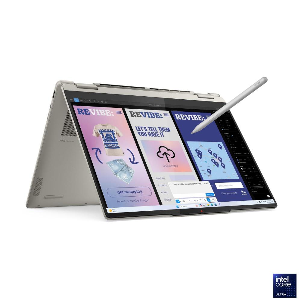 Lenovo Yoga 7 2-in-1 14ILL10 83JQ00DUIN Standard Laptop (Intel Core Ultra 5 226V/16 GB/512 GB SSD/Integrated Intel Arc Graphics 130V/Windows 11 Home/MSOffice Home & Student 2024/WUXGA), 35.6 cm - 14 inch, Seashell