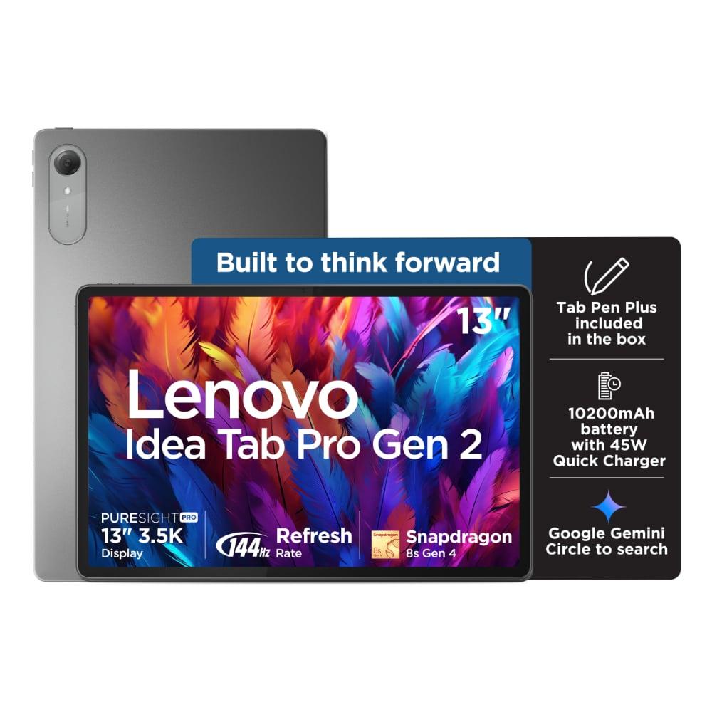 Lenovo Idea Tab Pro Gen 2 33.02 cm (13 inch) Wi-Fi Tablet with Pen, 256 GB, 8 GB RAM, Luna Grey, ZAHD0731IN