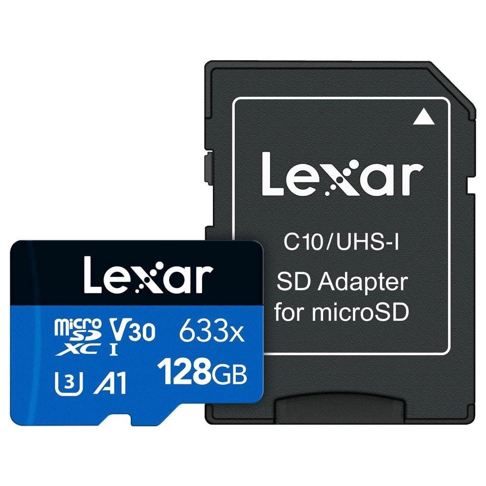 Lexar High-Performance 633x 128 GB Blue Series microSDXC Memory Card with Adapter-2