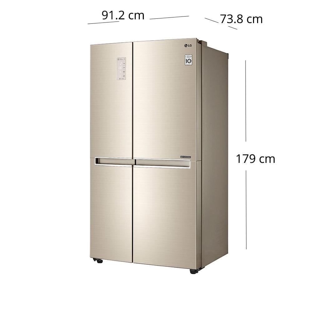 Buy LG 687 litres Side-by-Side Refrigerator, Premium Gold GC