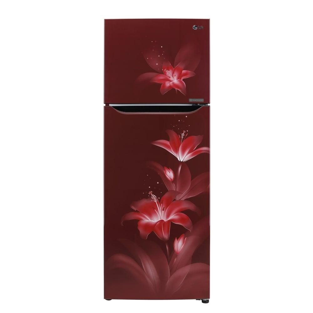 Ruby Fridge Buy LG 308 litres 2 Star Double Door Refrigerator, Ruby Glow GL ...