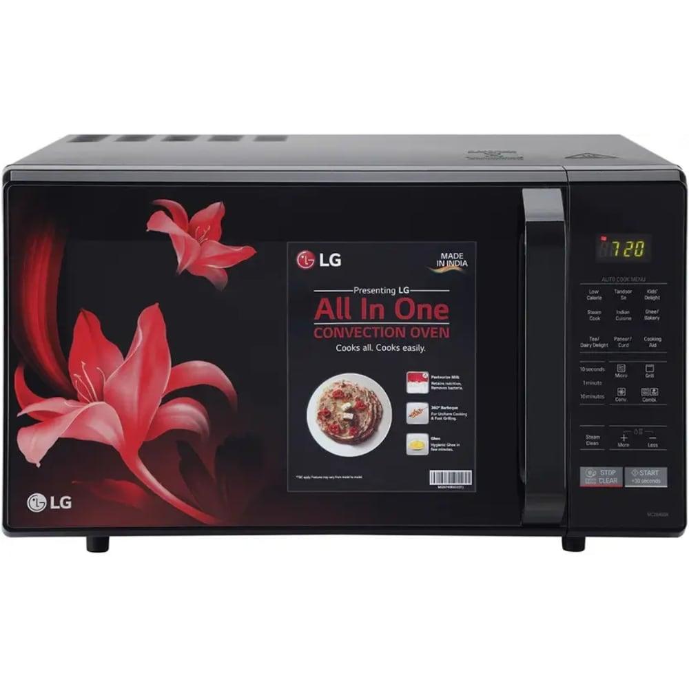 LG MC2846BR 28 Litres Convection Microwave Oven, 51 Auto Cook Menu, Black
