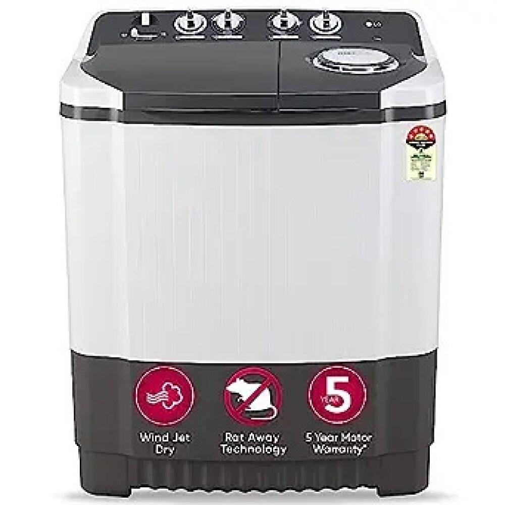 LG 7 Kg 5 Star Semi-Automatic Top Loading Washing Machine (P7020NGAZ, Dark Gray, Wind Jet Dry)