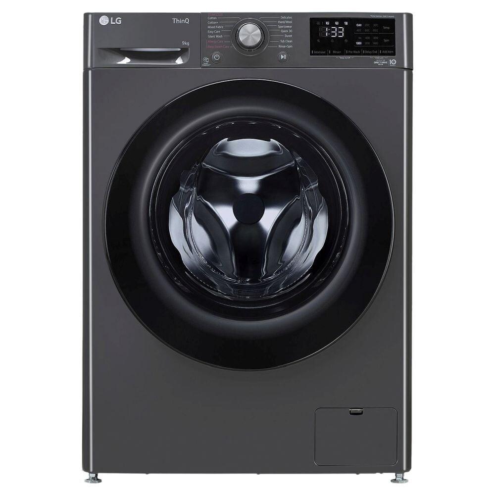 LG 8 kg Front Load, AI Direct Drive, 6 Motion DD, Steam, WiFi Enabled, Smart Diagnosis, Middle Black, 5 Star (FHP1208A5M)
