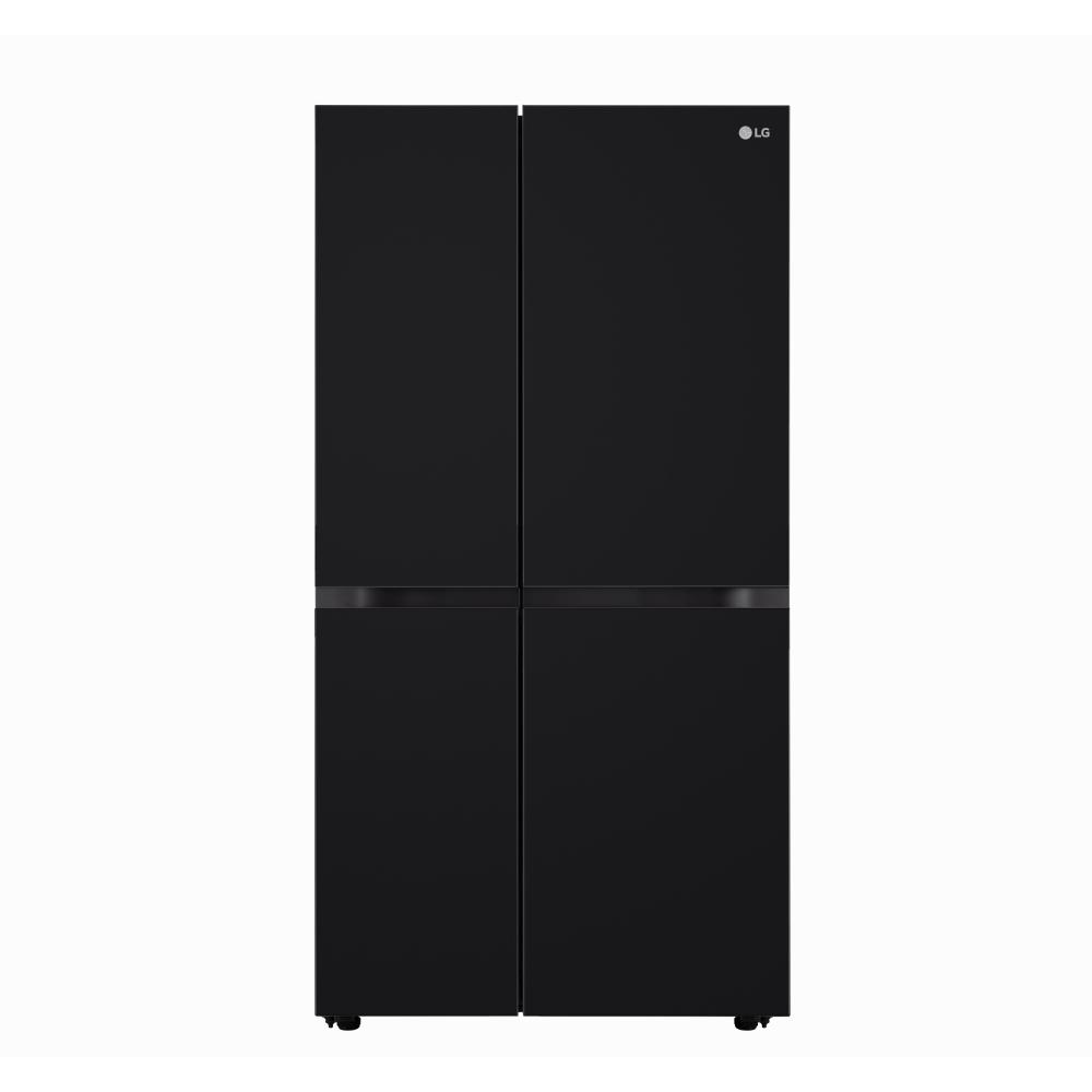 LG 650 L, Side by Side Refrigerator with Premium Glass Door, Smart Inverter Compressor in Black Mirror Finish, 3-Star