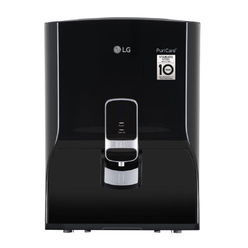 LG WW131NF 8 L Water Purifier, RO + Dual Protection Airtight Stainless Steel Tank, Digital Sterilizing Care, Premium Black, Wall Mount