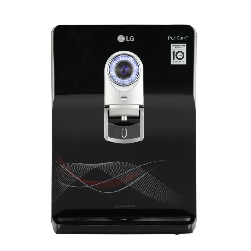 LG WW184ETB 8 L Water Purifier, RO + In Tank UV + UF + Mineral Booster + SS Tank, 2-in-1 Care, Digital Sterilizing Care, Premium Black, Wall Mount/Counter Top