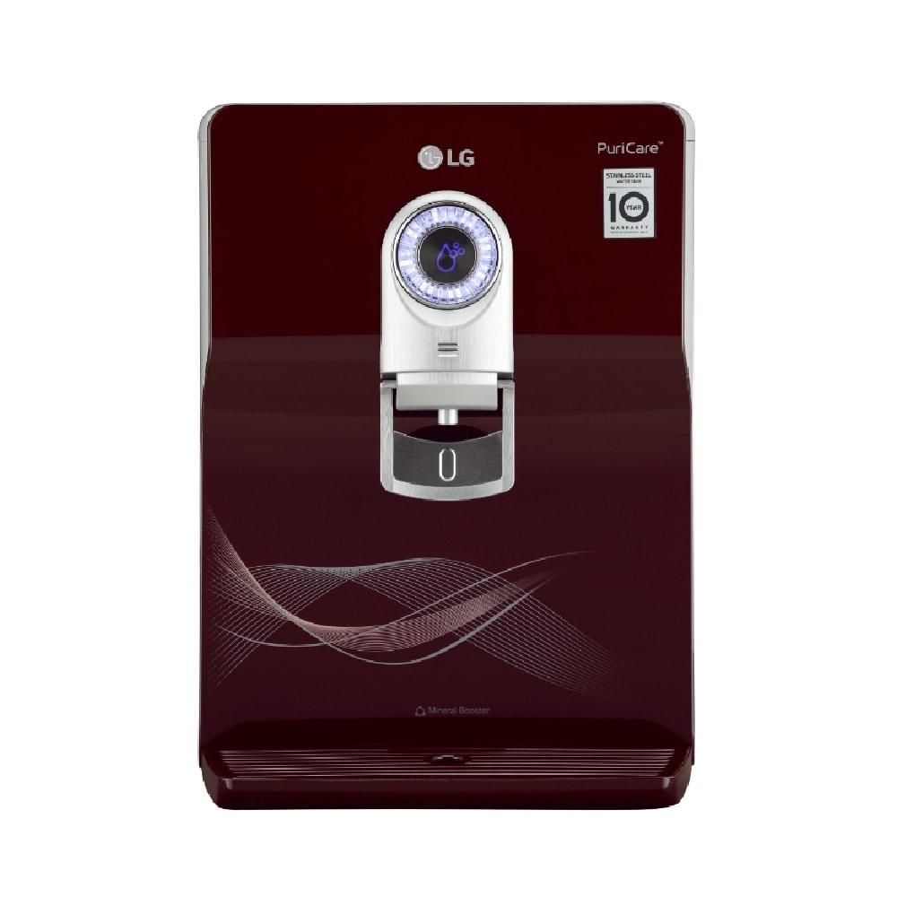 LG WW184ETC 8 L Water Purifier, RO + In Tank UV + UF + Mineral Booster + SS Tank, 2-in-1 Care, Digital Sterilizing Care, Crimson Red, Wall Mount/Counter Top