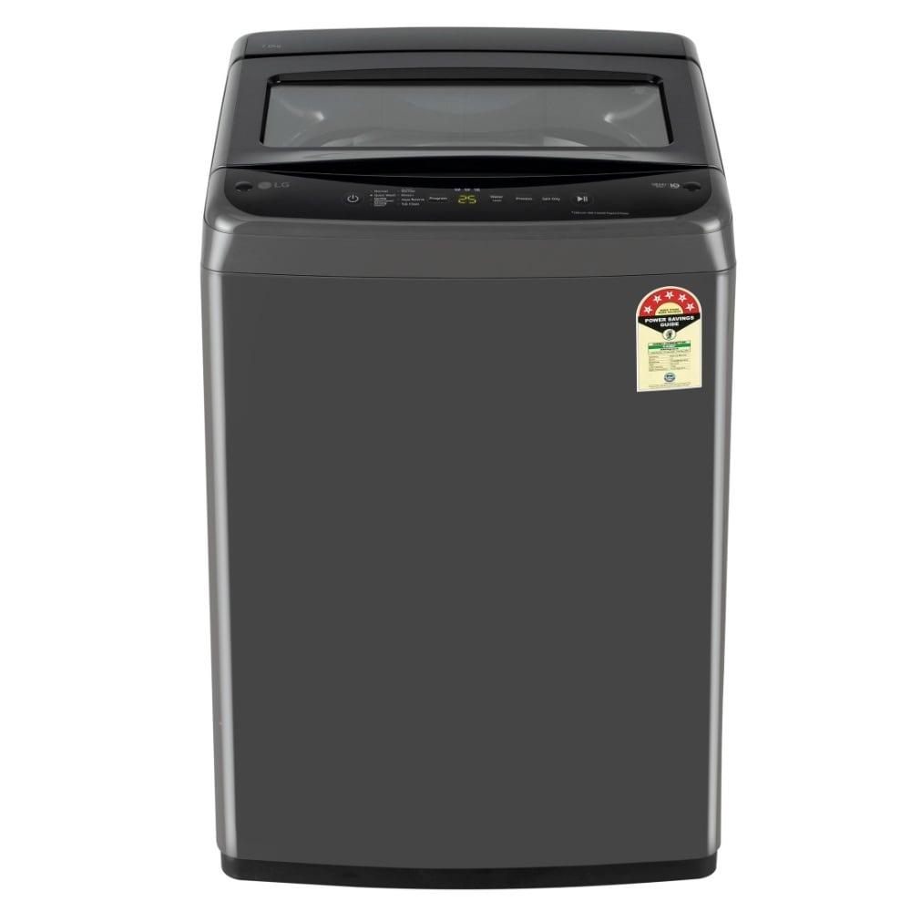 LG 7 kg Top Load, Smart Inverter Technology, Turbo Drum, 8 wash Porgram, Smart Diagnosis, Middle Black, 5 Star (T70VBMB4ZD)