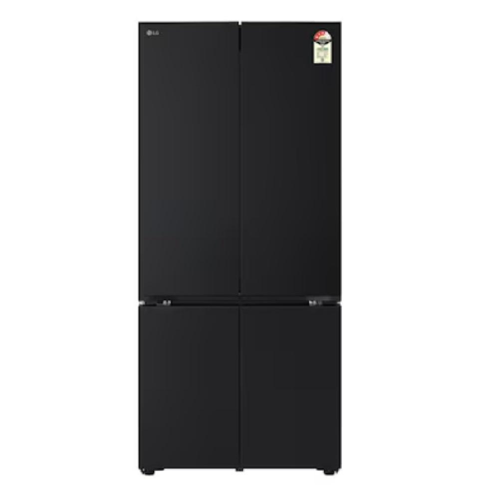 LG 610 L 3 Star Convertible French Door Refrigerator, Black Glass, GV-B25FFGMB