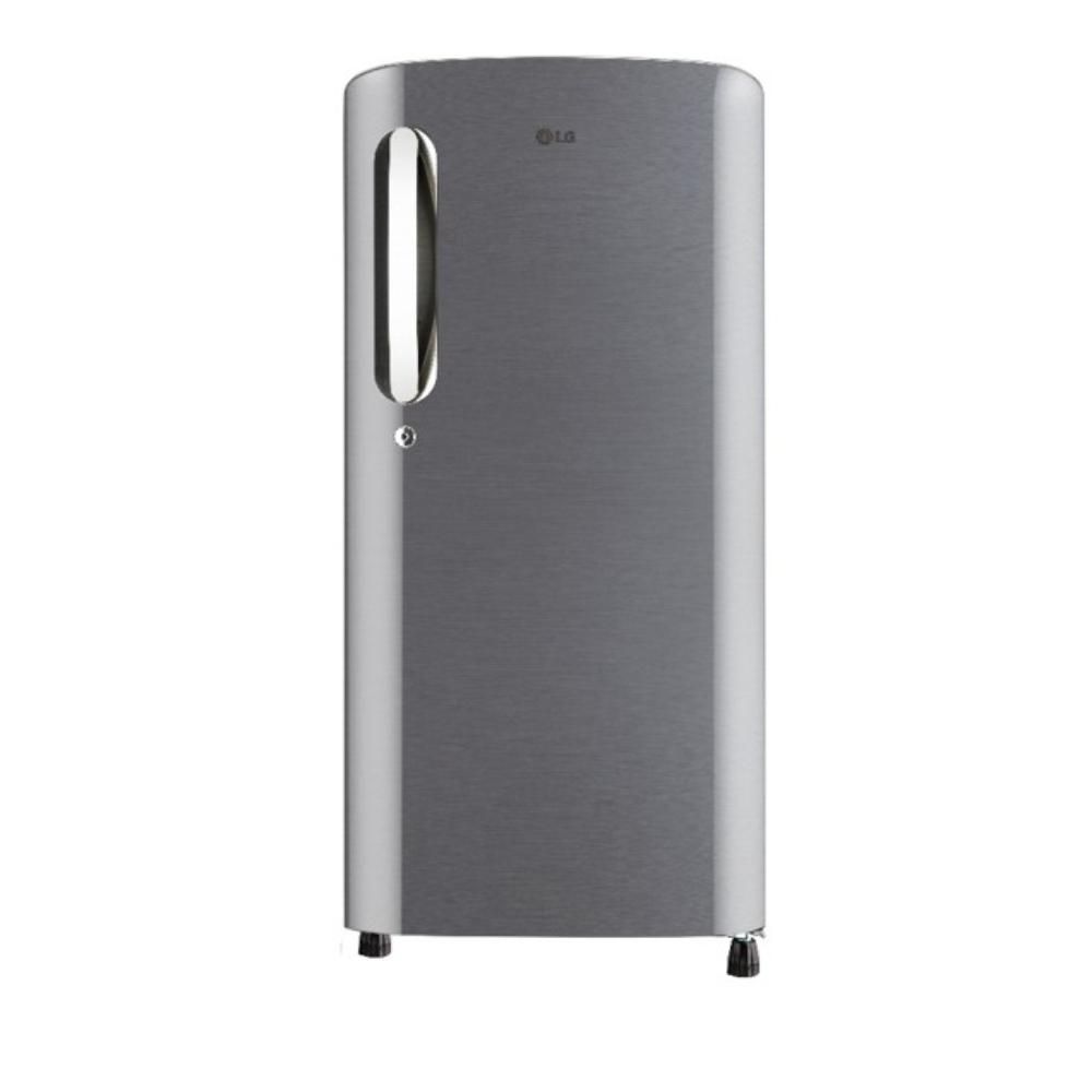 LG 185 L 3 Star Fruit & Vegetable Basket Single Door Direct Cool Refrigerator with Smart Inverter Compressor, Anti Bacterial Gasket, Shiny Steel, GLD1936YAPZB