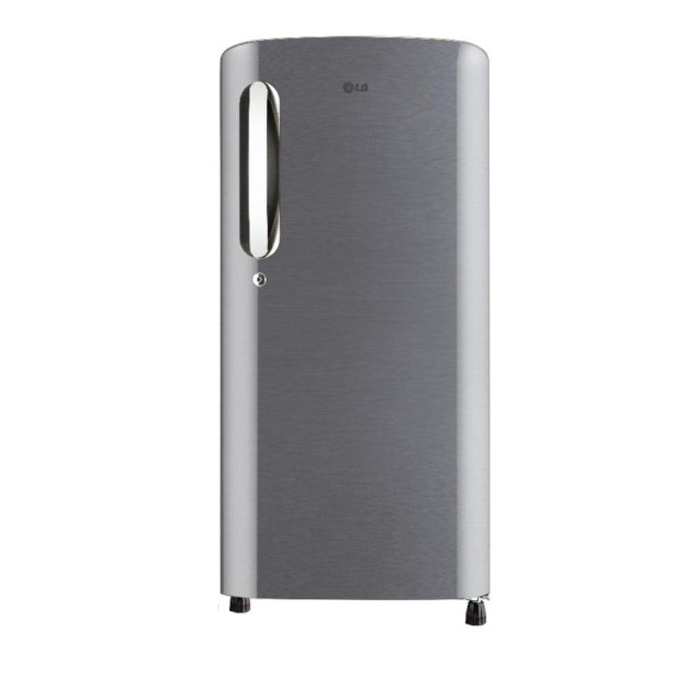 LG 185 L 3 Star Fruit & Vegetable Basket Single Door Direct Cool Refrigerator with Smart Inverter Compressor, Anti Bacterial Gasket, Shiny Steel, GLD1936YAPZB