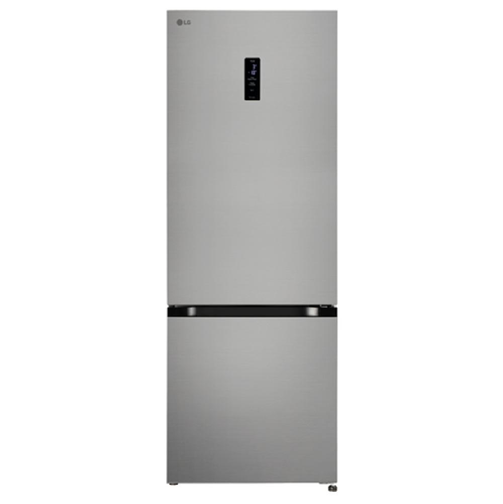 LG, GLB3426BDPZ, 340 L, 2 Star, Wi- Fi Convertible, Bottom Freezer Refrigerator, Shiny Steel