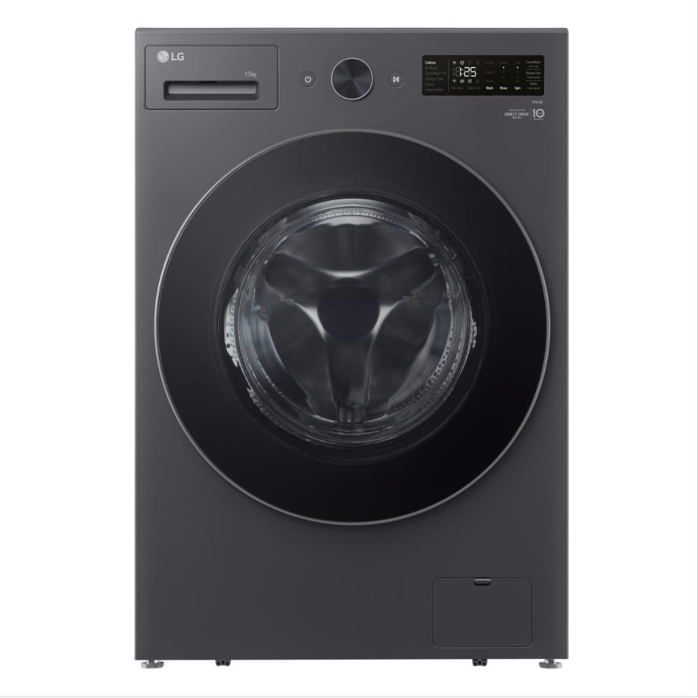 LG 15 Kg Front Load Fully Automatic Washing Machine, 1000 RPM, AI Direct Drive, 6 Motion DD, Turbowash 360, Steam, LG ThinQ (FX62515B9E, Essence Graphite)