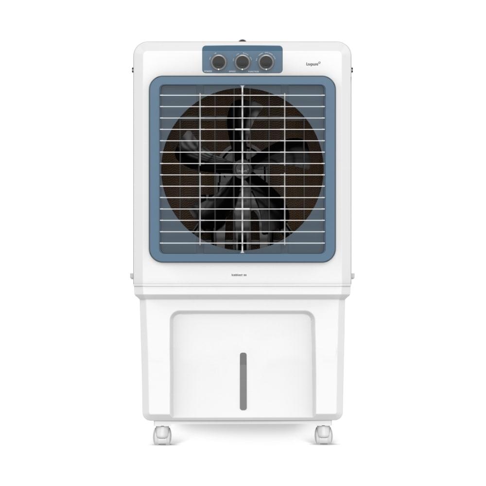 Livpure Iceblast 90 L Desert Air Cooler with Inverter Compatible, 5500 CMH Air Delivery (Thermal Overload Protection), White & Blue