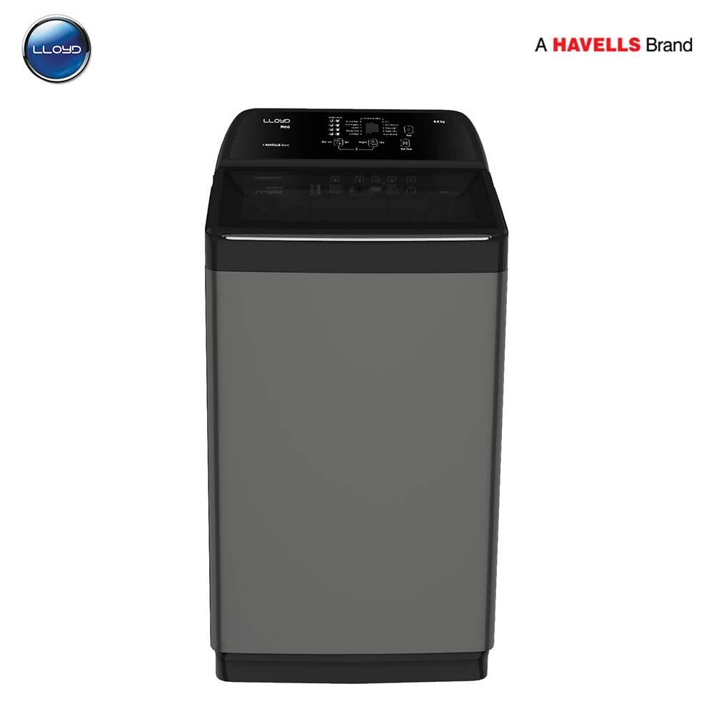 LLOYD NEO-H 8.0KG Top Load Fully Automatic Washing Machine with In built Heater, GLWMT80GMBNH
