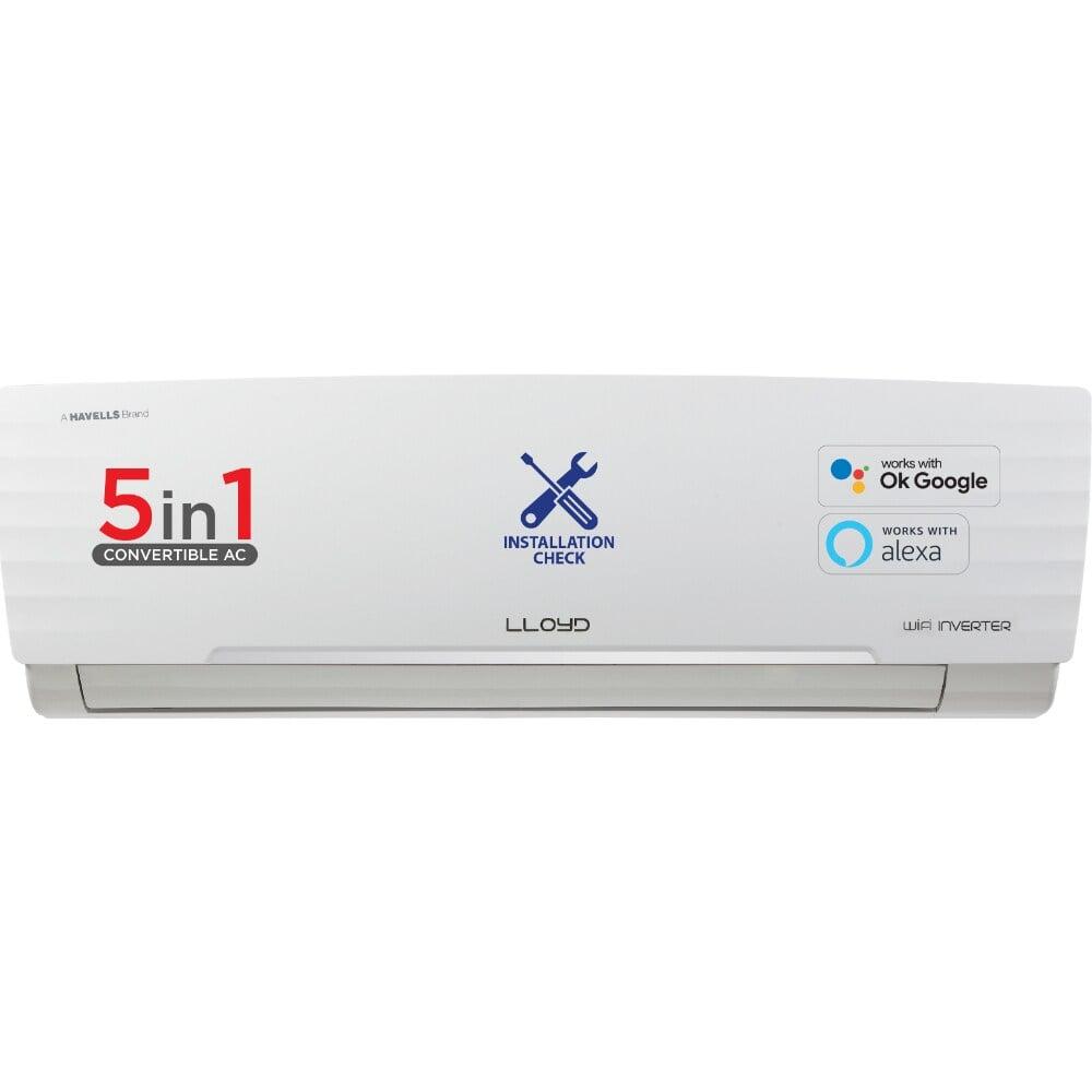 LLOYD 1.5 Ton 5 Star Wifi Inverter Split AC, GLS18V5FWCXV (4 Way Swing, Golden Fins Evaporator Coils, 100% Copper, 2024 Launch)