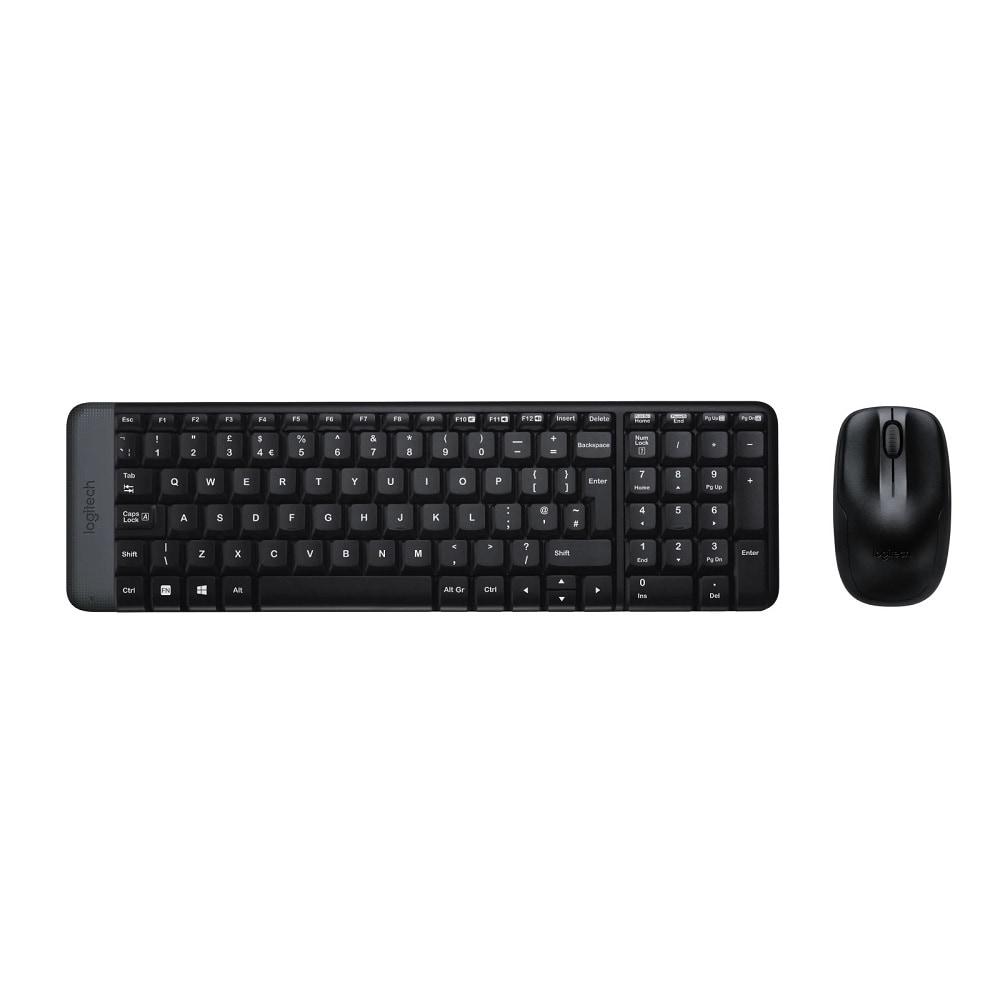 Logitech MK220 Mouse & Keyboard Combo Wireless Laptop Keyboard (Black)