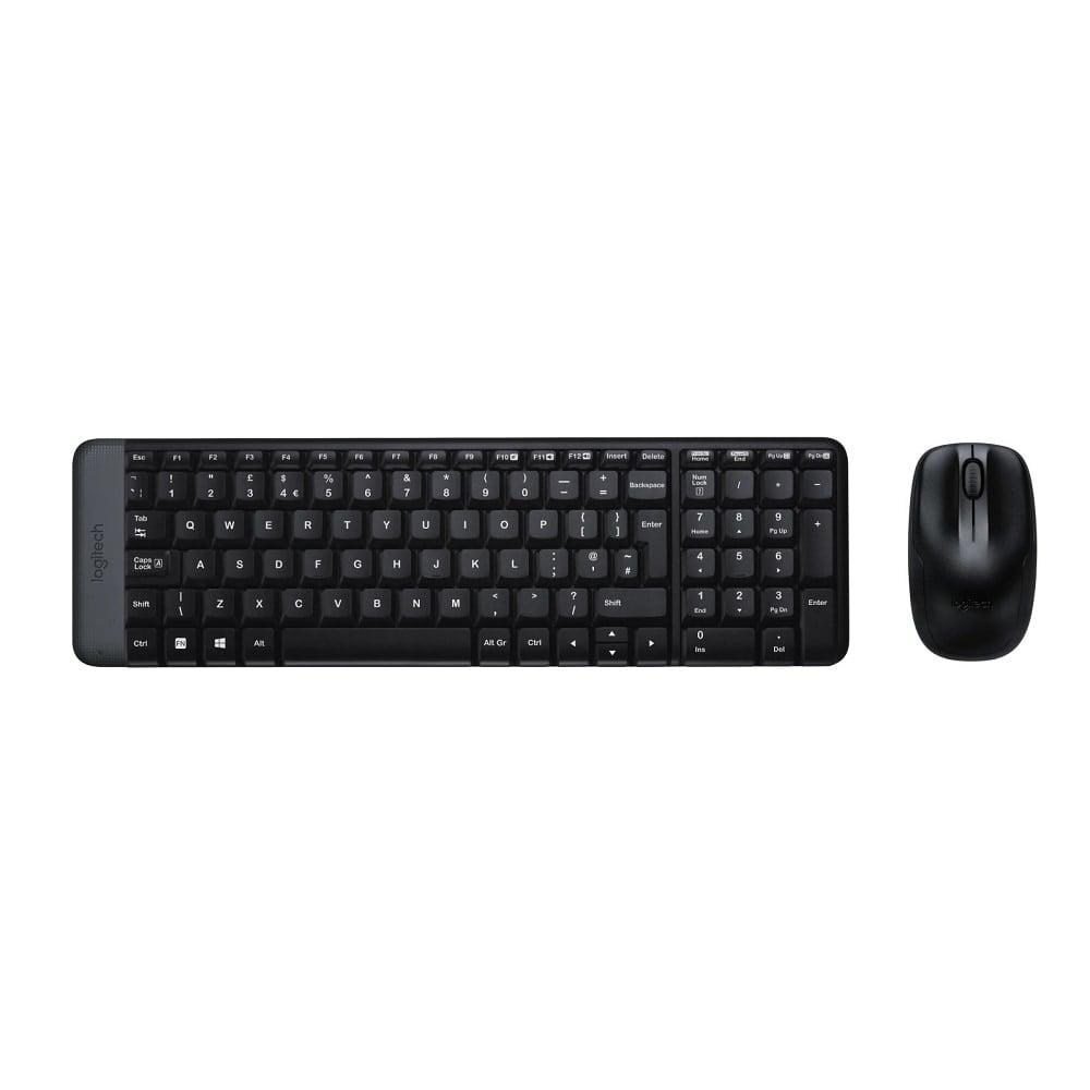 Logitech MK220 Mouse & Keyboard Combo Wireless Laptop Keyboard (Black)