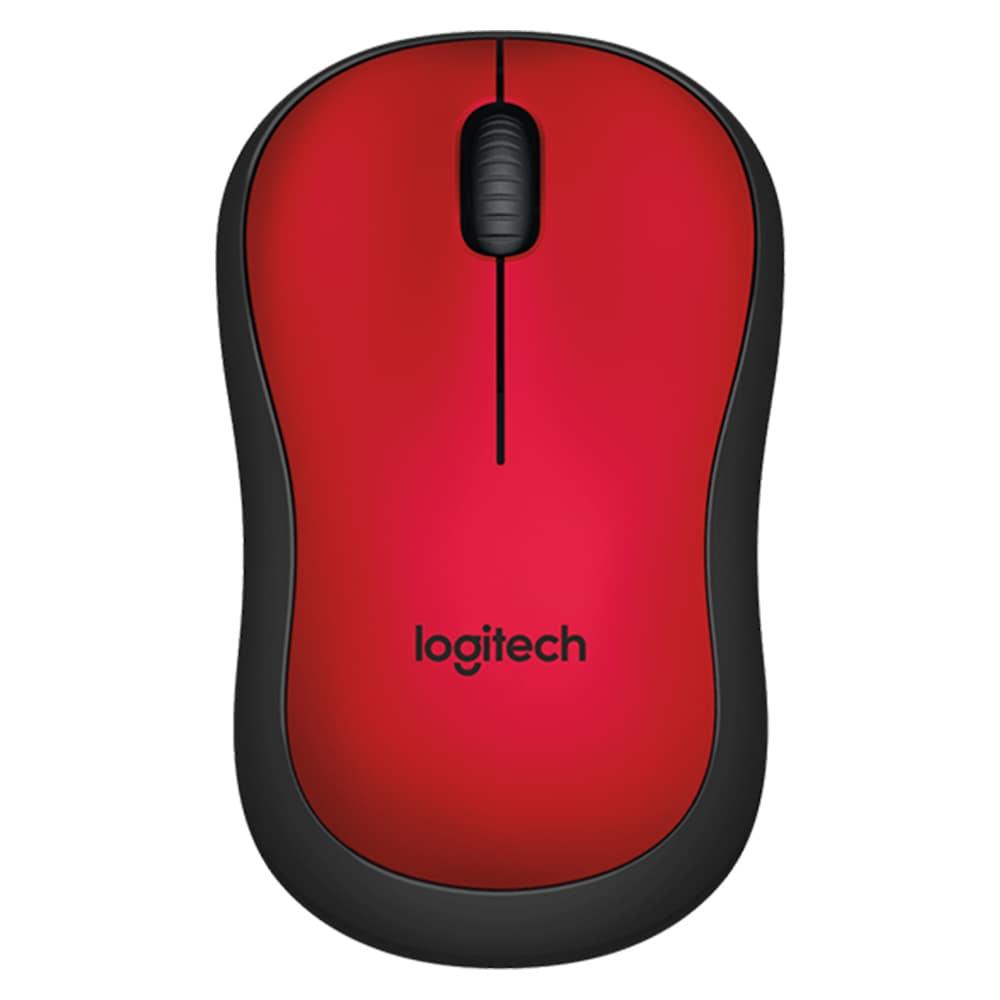 Logitech M221 Silent Wireless Optical Mouse, Red