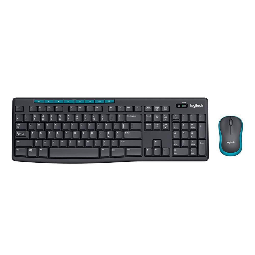 Logitech MK275 USB Wireless Keyboard and Mouse Set for Windows, 2.4 GHz Wireless, Compact Wireless Mouse, 8 Multimedia & Shortcut Keys, 2-Year Battery Life, PC/Laptop - Black