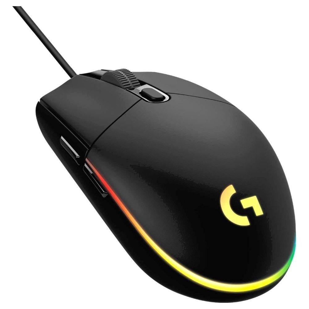 Logitech G102 Wired Optical Mouse with Customizable RGB Lighting, Black