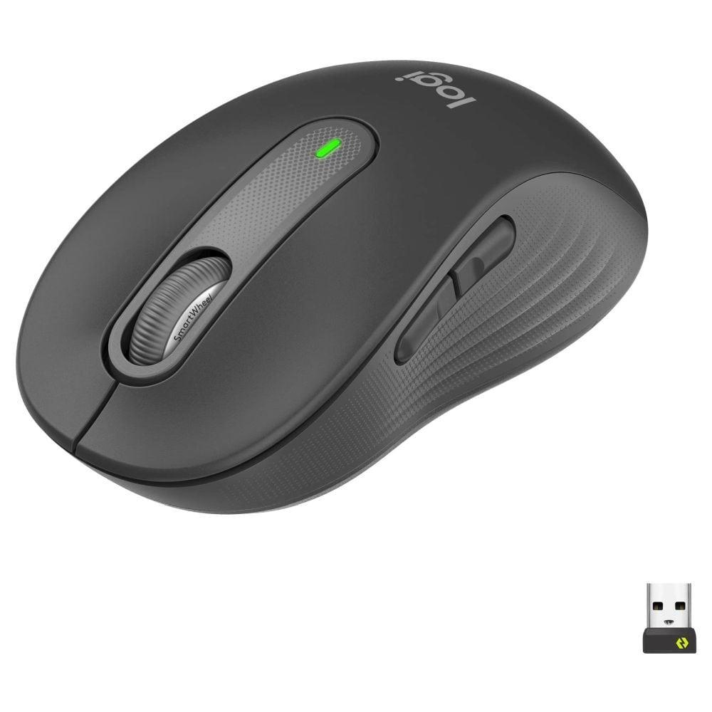 Logitech Signature M650 Wireless Optical Mouse with Silent Click, Graphite