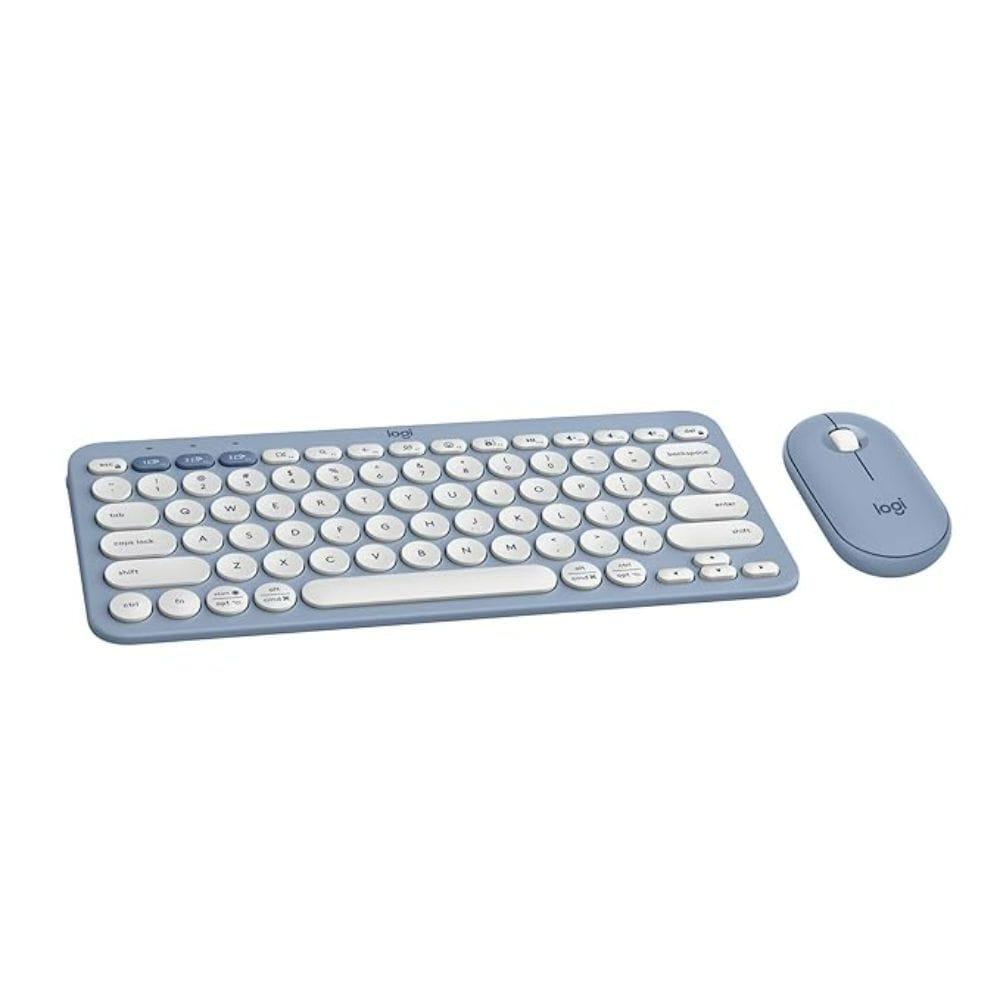 Logitech Pebble 2 Combo, Wireless Keyboard and Mouse, Tonal Blue