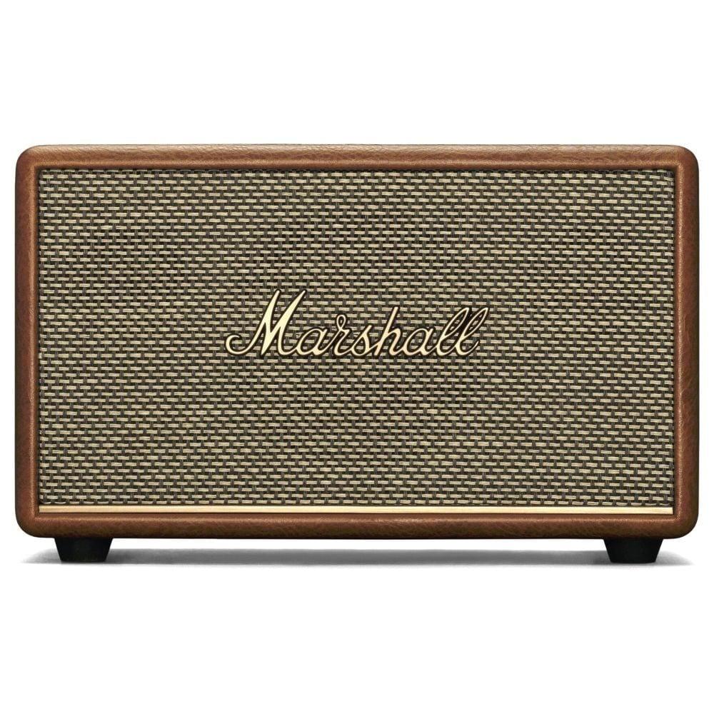 Marshall Action III Bluetooth Speaker with Bass Control Knob, Bass-Reflex, 30 Watt Amplifier for The Woofer, Volume Control Knob, Power Switch, Brown
