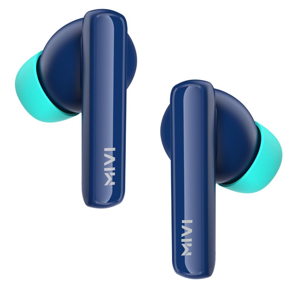 Mivi Duopods N2 True Wireless TWS Earbuds, 50 hrs of playtime, 13mm Driver, Bluetooth v5.3, Rich Bass, Type-C Charging, Touch Controls, Arctic Blue