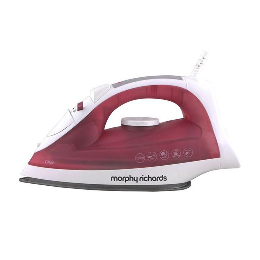 Morphy Richards Glide Steam Iron, Red and White
