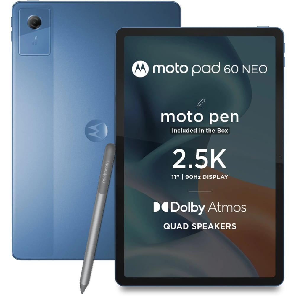 Motorola Pad 60 Neo 27.94 cm (11 Inch) WiFi Tablet with Pen, 4 GB RAM, 128 GB ROM, Pantone Malibu Blue, ZAGV0001IN